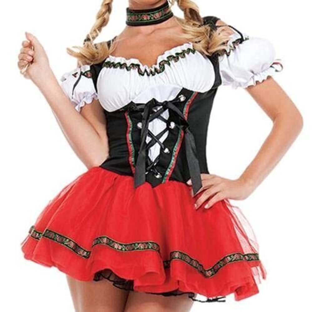 8781 German Traditional Oktoberfest Costume Dirndl Dress, Halloween